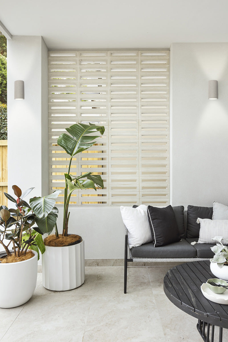 LED Außenwandleuchte Warmweiß Außen IP65 Up Down Licht aus Beton Modern für Fassade und Terrasse - Image 3