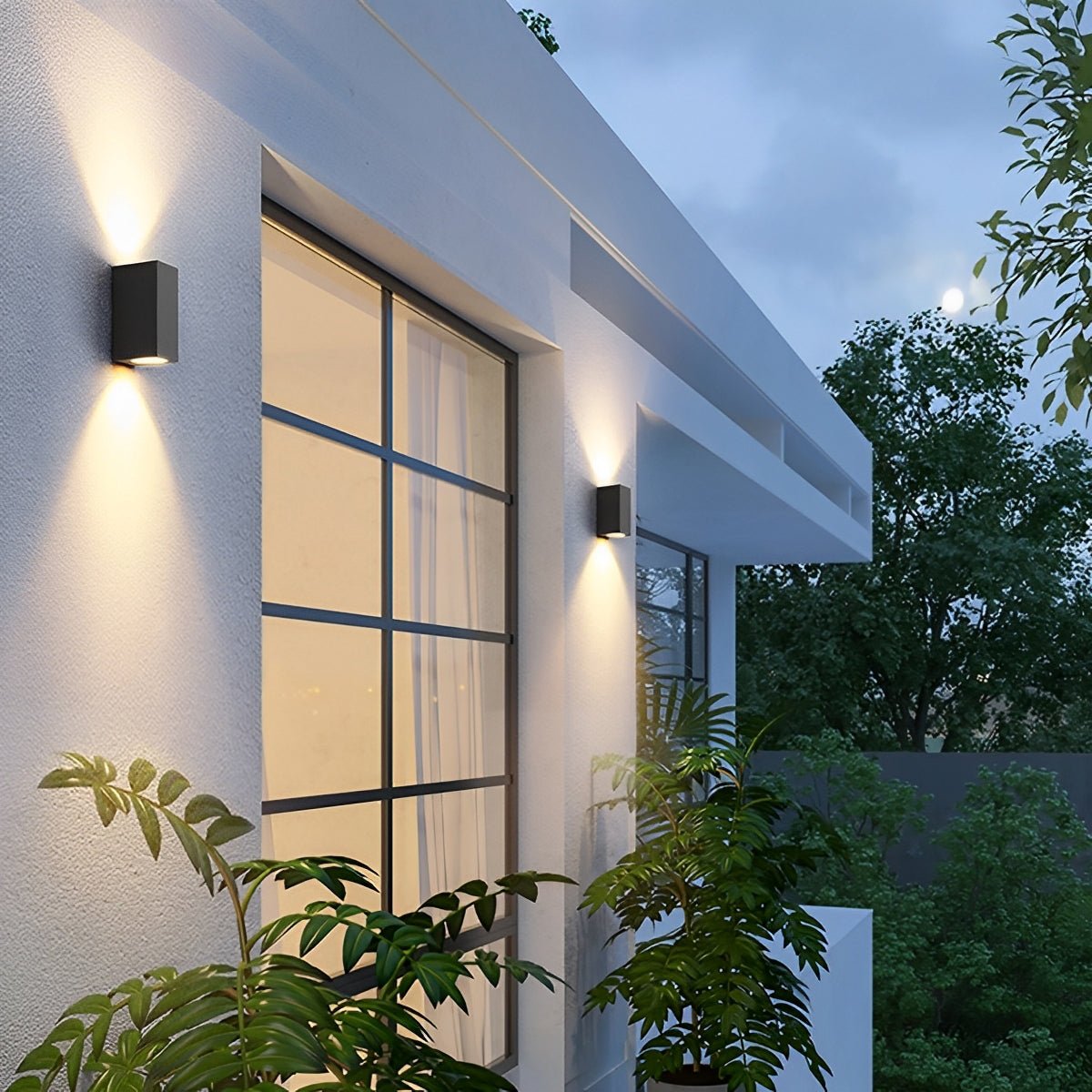 LED Außenwandleuchte Quadratisch IP65 Wasserdicht Up & Down Beleuchtung Modern für Fassade Terrasse und Eingangsbereich - Image 3
