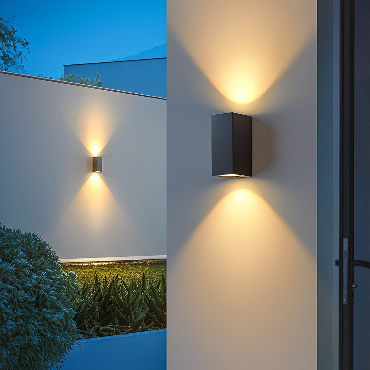 LED Außenwandleuchte Quadratisch IP65 Wasserdicht Up & Down Beleuchtung Modern für Fassade Terrasse und Eingangsbereich - Image 7