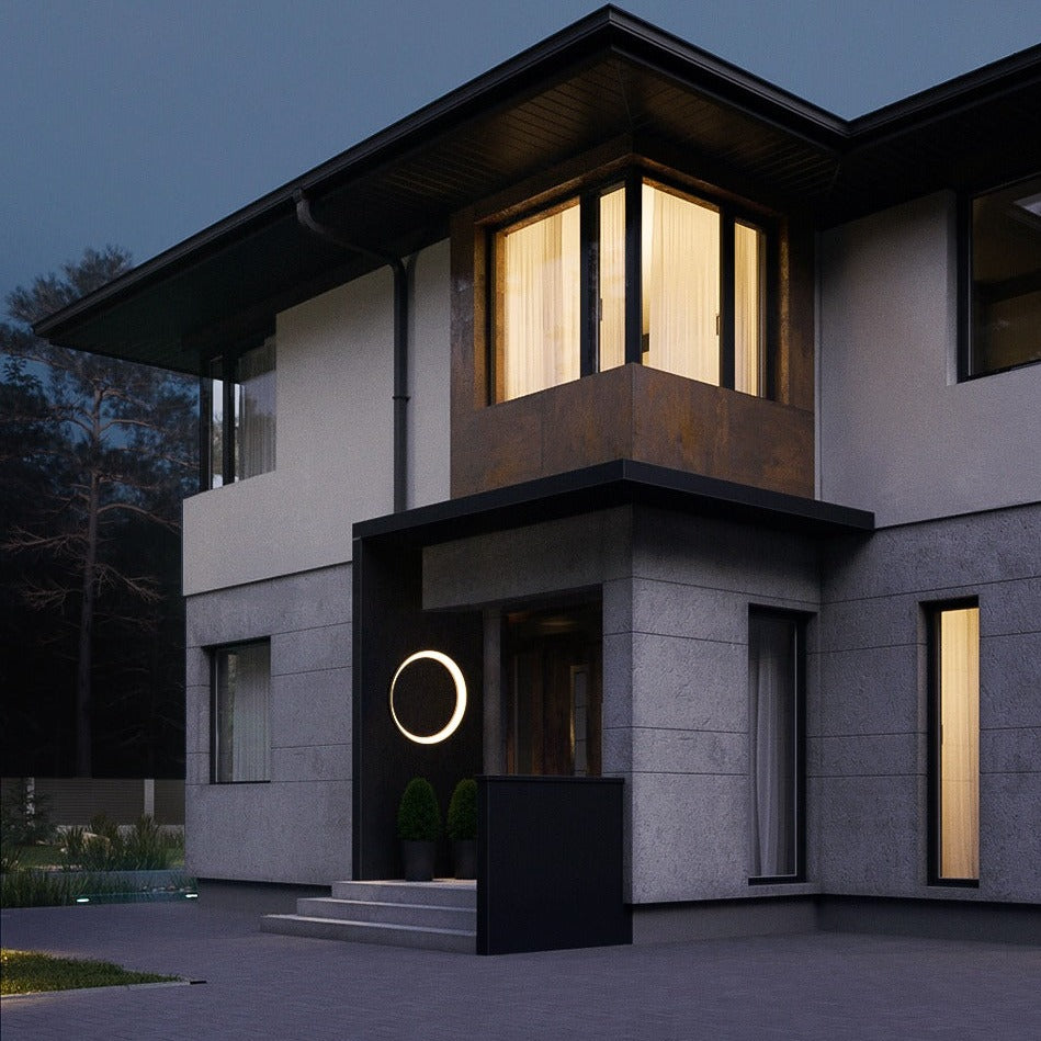 LED Wandleuchte Warmweiß Außen IP65 Wasserdicht Rund Modern für Fassade und Garten in Weiß - Image 7