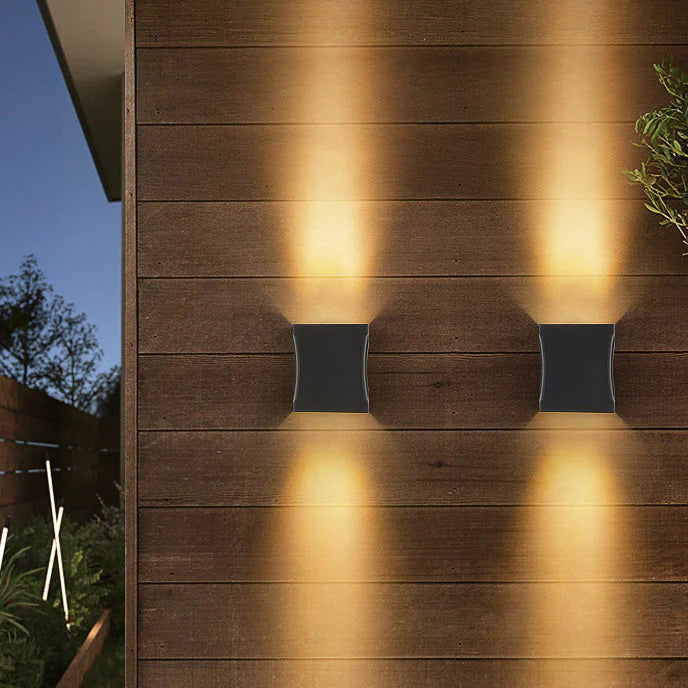 LED Outdoor Wall Light Warm White Square Modern for Facade and Entrance Area IP65 Black - Image 2