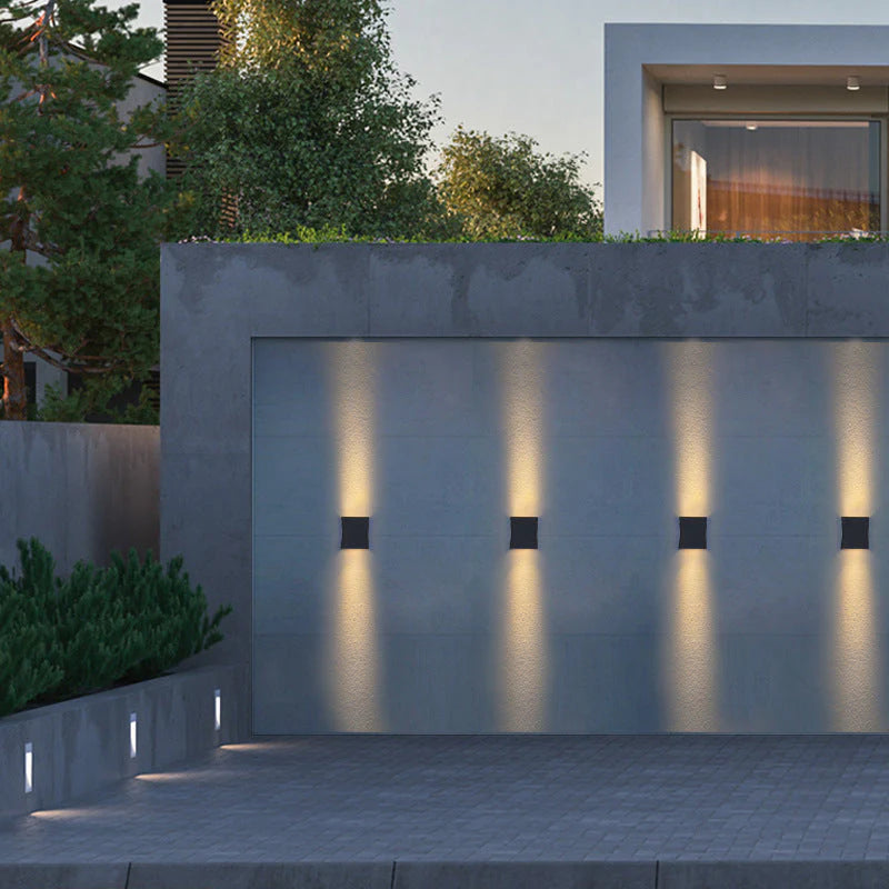 LED Outdoor Wall Light Warm White Square Modern for Facade and Entrance Area IP65 Black - Image 6
