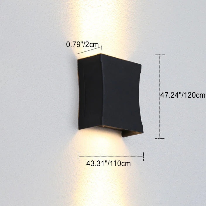 LED Outdoor Wall Light Warm White Square Modern for Facade and Entrance Area IP65 Black - Image 5