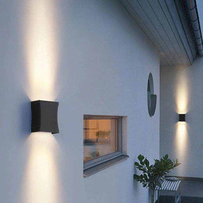 LED Outdoor Wall Light Warm White Square Modern for Facade and Entrance Area IP65 Black - Image 8