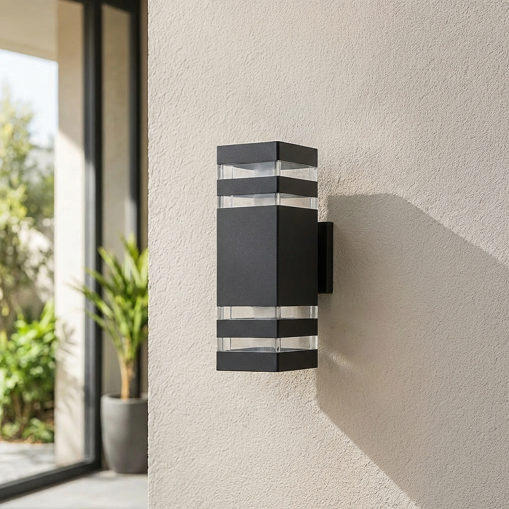 LED Außenwandleuchte Warmweiß 2-Wege Licht Außen für Fassade und Eingangsbereich IP65 Modern Schwarz - Image 2