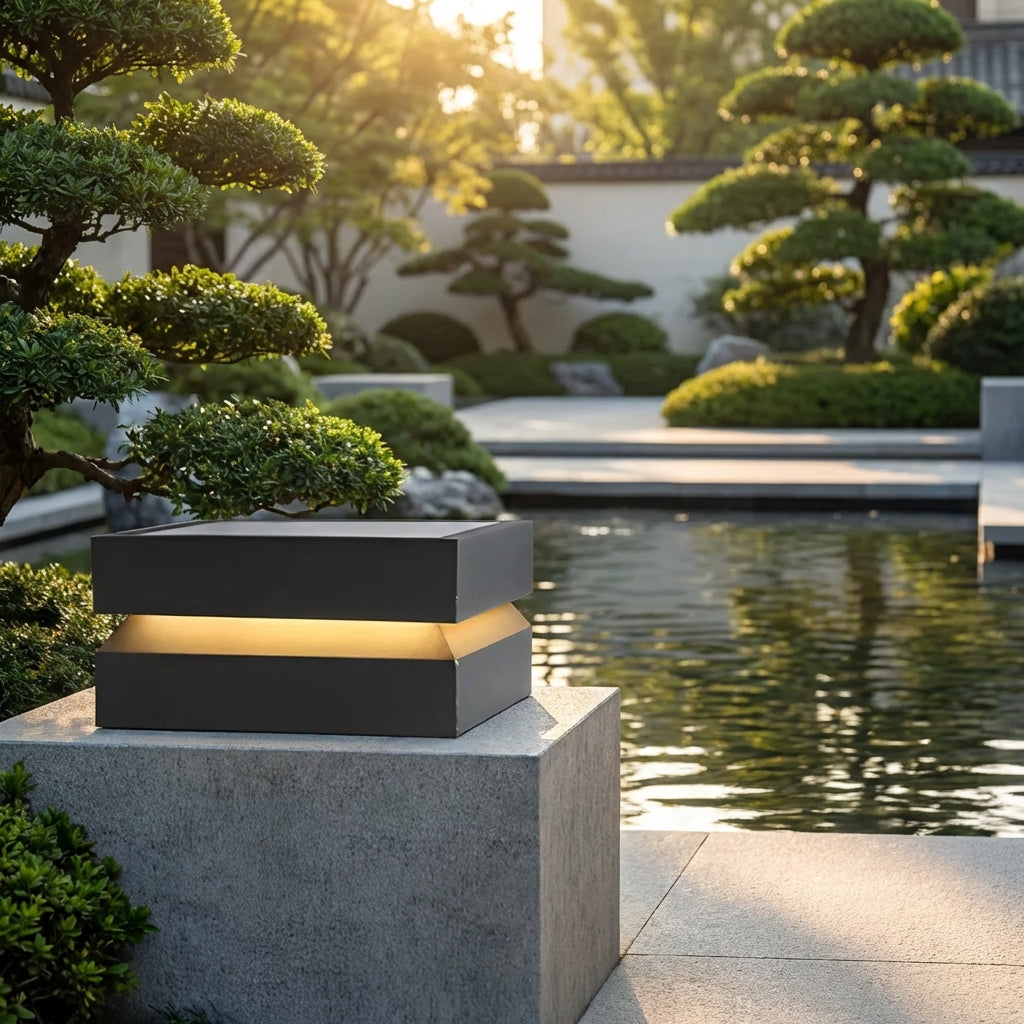 LED Säulenleuchte Außen Warmweiß IP65 aus Edelstahl Modern für Einfahrt und Garten Quadratisch - Image 2