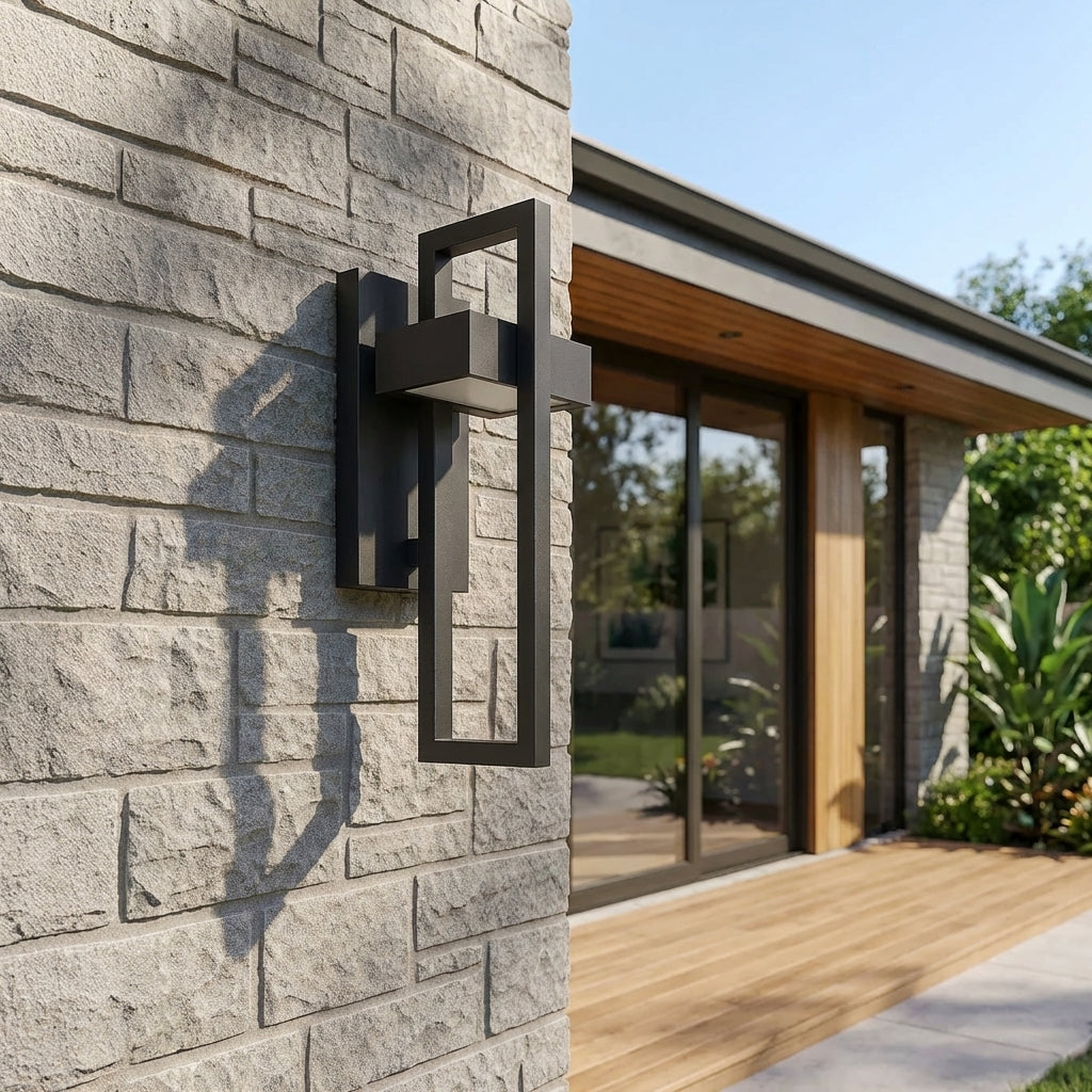 LED Wandleuchte Außen IP65 Aluminium Modern für Fassade und Hauseingang mit indirektem Lichtdesign - Image 7