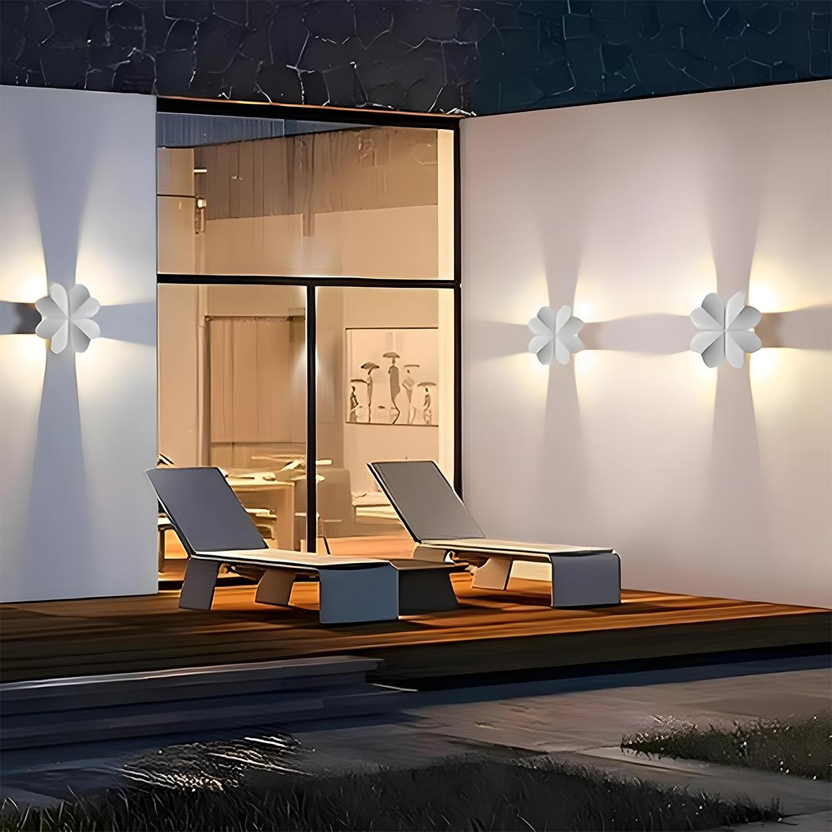 LED Außenwandleuchte Schmetterling Schwarz IP65 Wetterbeständig Warmweiß für Fassade Balkon und Eingangsbereich - Image 14