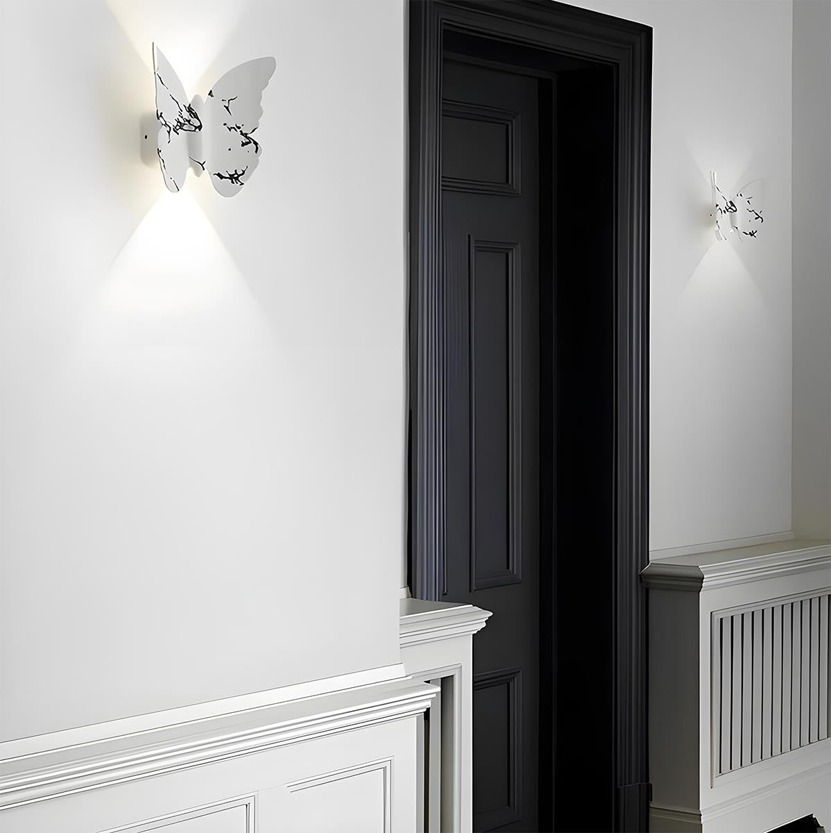 LED Außenwandleuchte Schmetterling Schwarz IP65 Wetterbeständig Warmweiß für Fassade Balkon und Eingangsbereich - Image 9