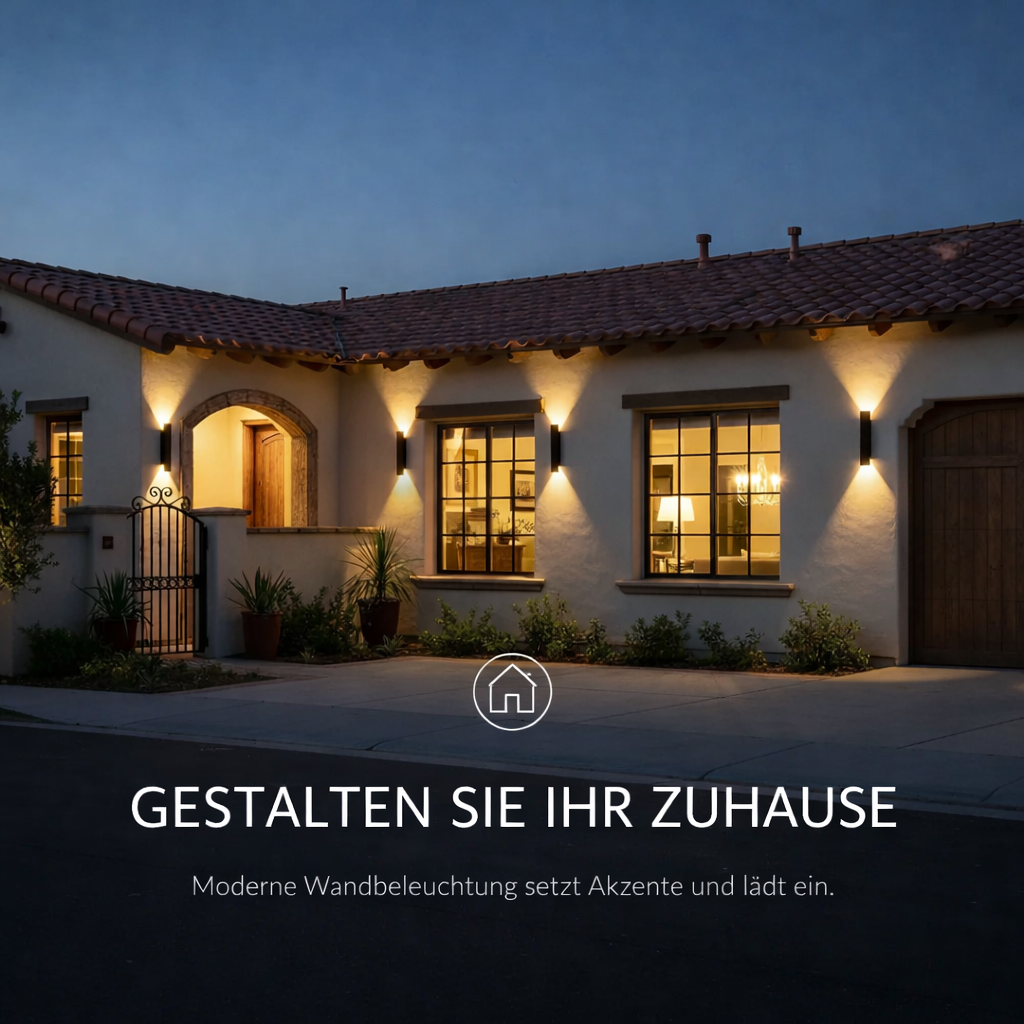 LED Wandleuchte Warmweiß Außen IP65 Up Down Licht aus Aluminium Modern für Fassade und Terrasse - Image 8