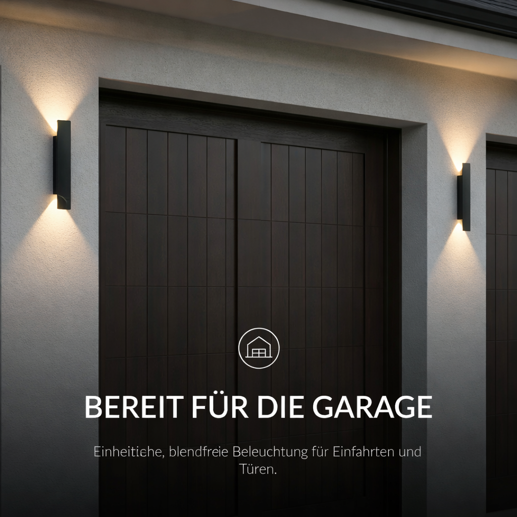 LED Wandleuchte Warmweiß Außen IP65 Up Down Licht aus Aluminium Modern für Fassade und Terrasse - Image 4