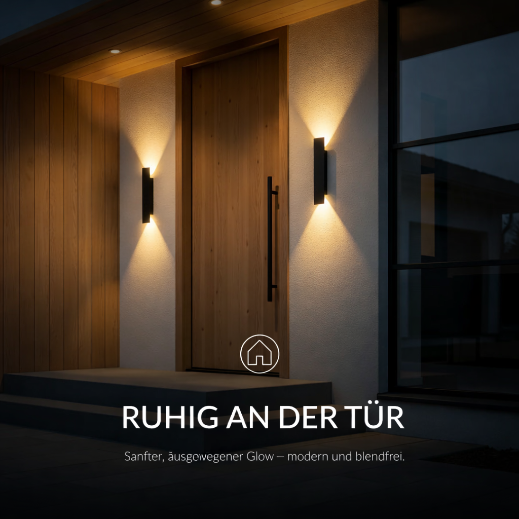 LED Wandleuchte Warmweiß Außen IP65 Up Down Licht aus Aluminium Modern für Fassade und Terrasse - Image 7