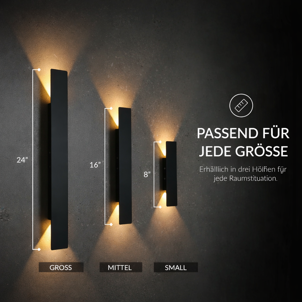 LED Wandleuchte Warmweiß Außen IP65 Up Down Licht aus Aluminium Modern für Fassade und Terrasse - Image 3