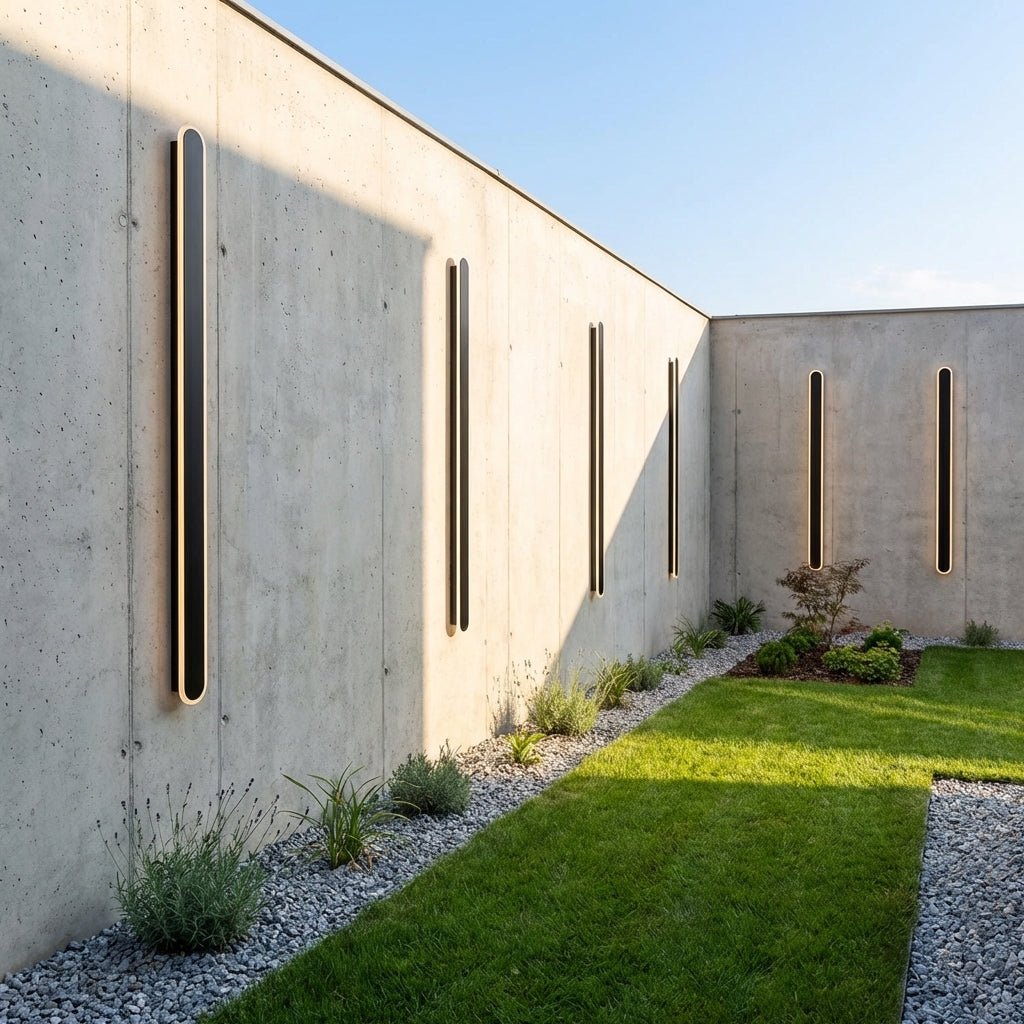 LED Wandleuchte Warmweiß Außen IP65 Wasserdicht aus Schmiedeeisen Modern für Fassade und Terrasse in Schwarz - Image 3