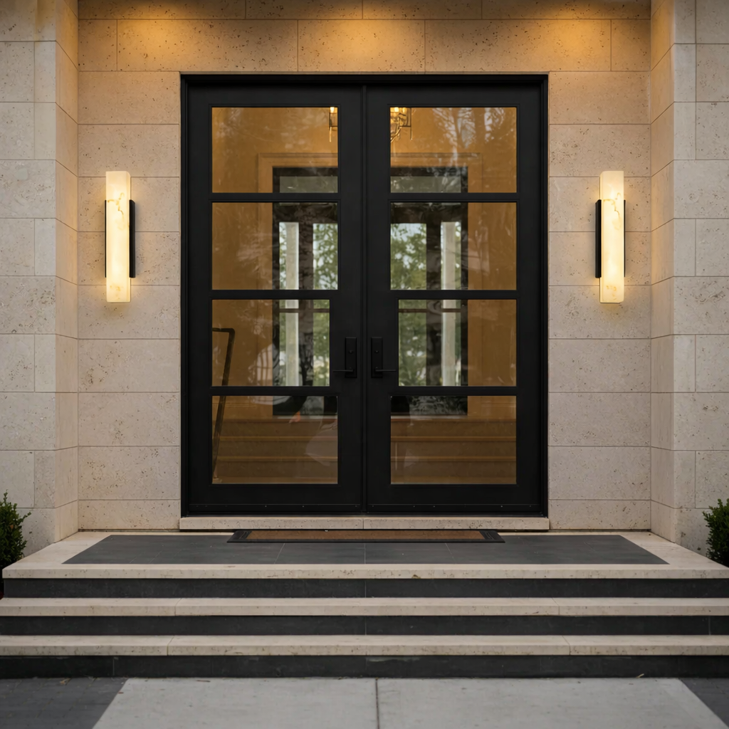 LED Wandleuchte Warmweiß Außen IP65 Wetterfest mit Marmoreffekt Modern für Fassade und Eingang - Image 3