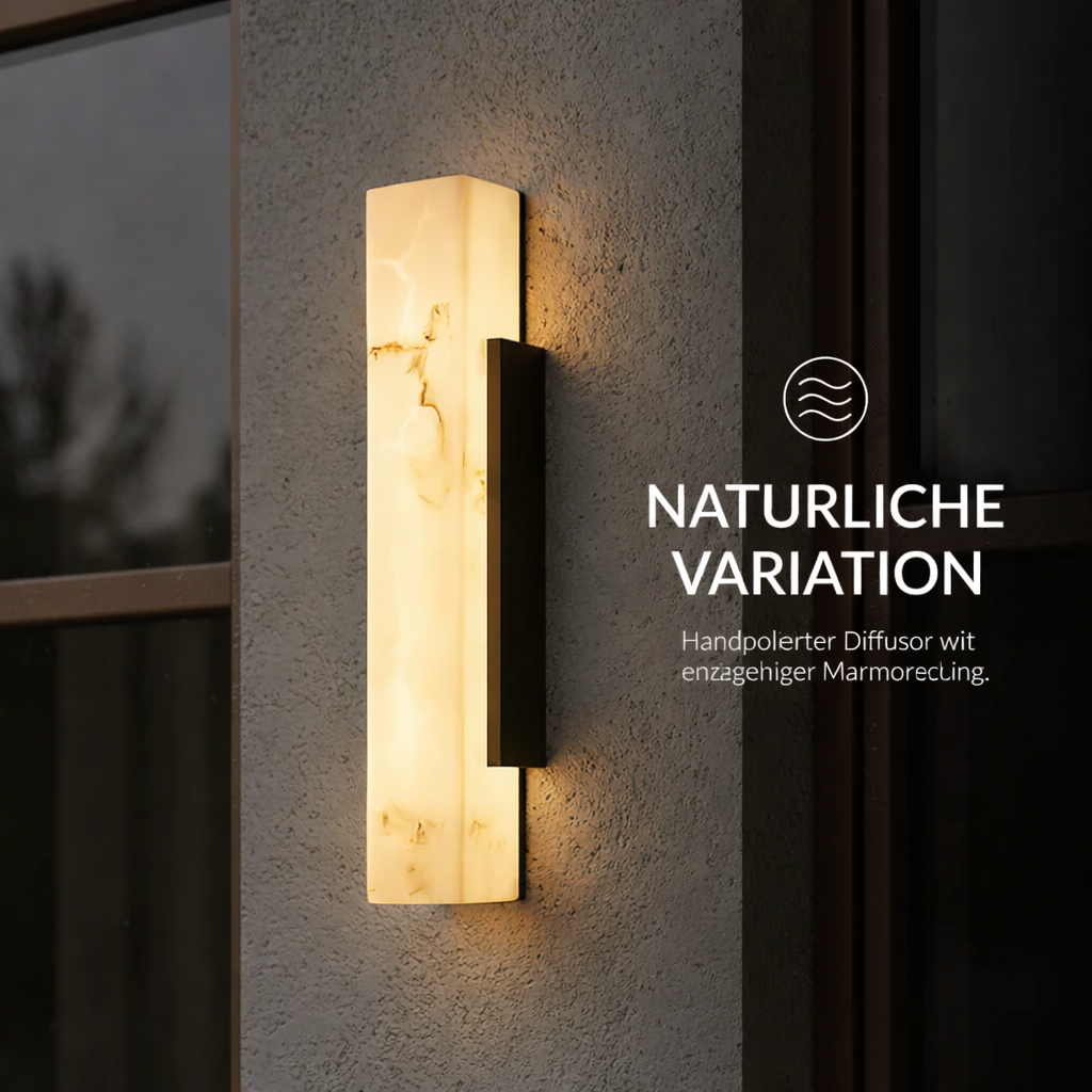 LED Wandleuchte Warmweiß Außen IP65 Wetterfest mit Marmoreffekt Modern für Fassade und Eingang - Image 6