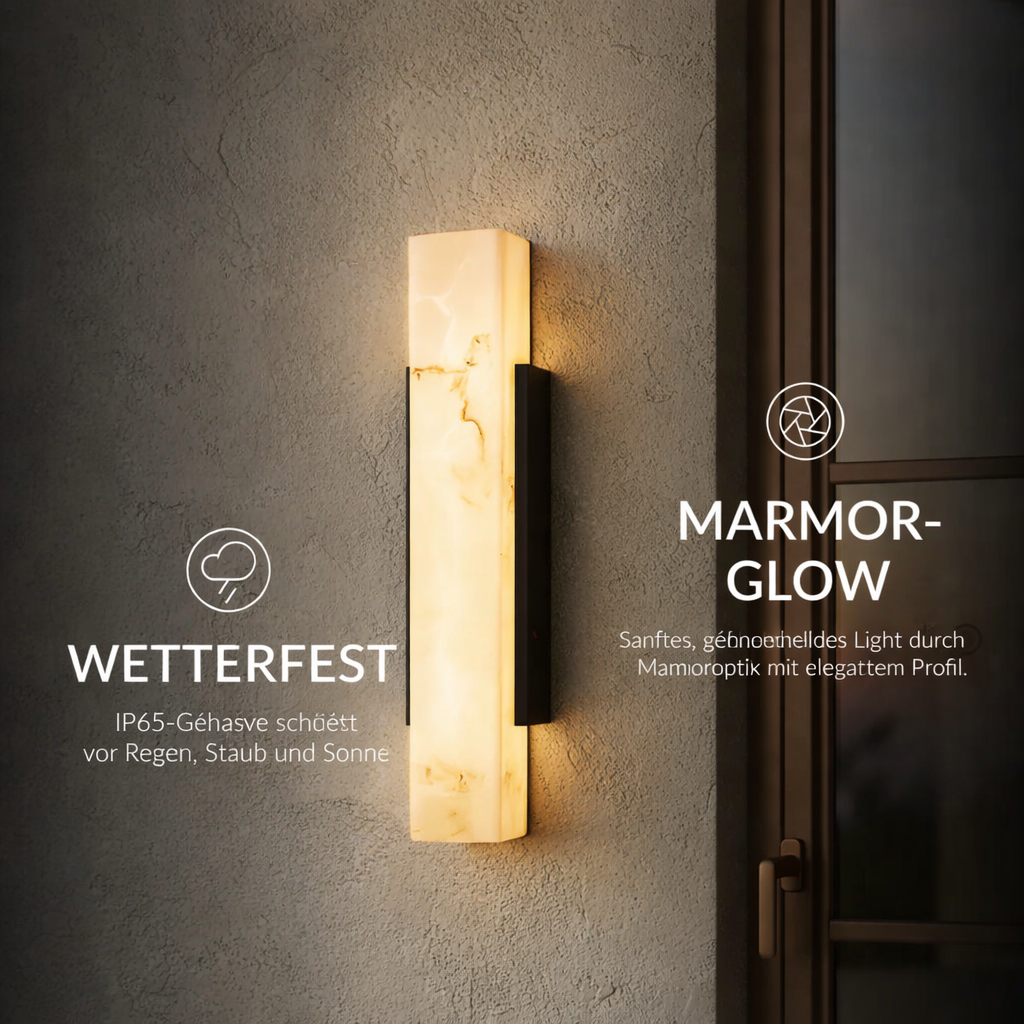 LED Wandleuchte Warmweiß Außen IP65 Wetterfest mit Marmoreffekt Modern für Fassade und Eingang - Image 8