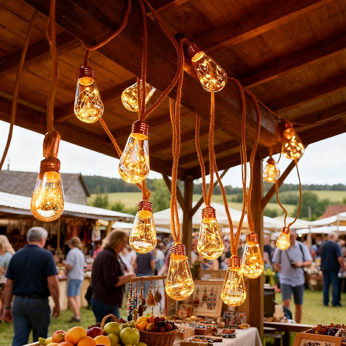 Solar Lichterkette Retro Filament LED IP65 Wasserdicht Warmweiß für Garten Balkon Terrasse und Party Deko - Image 6