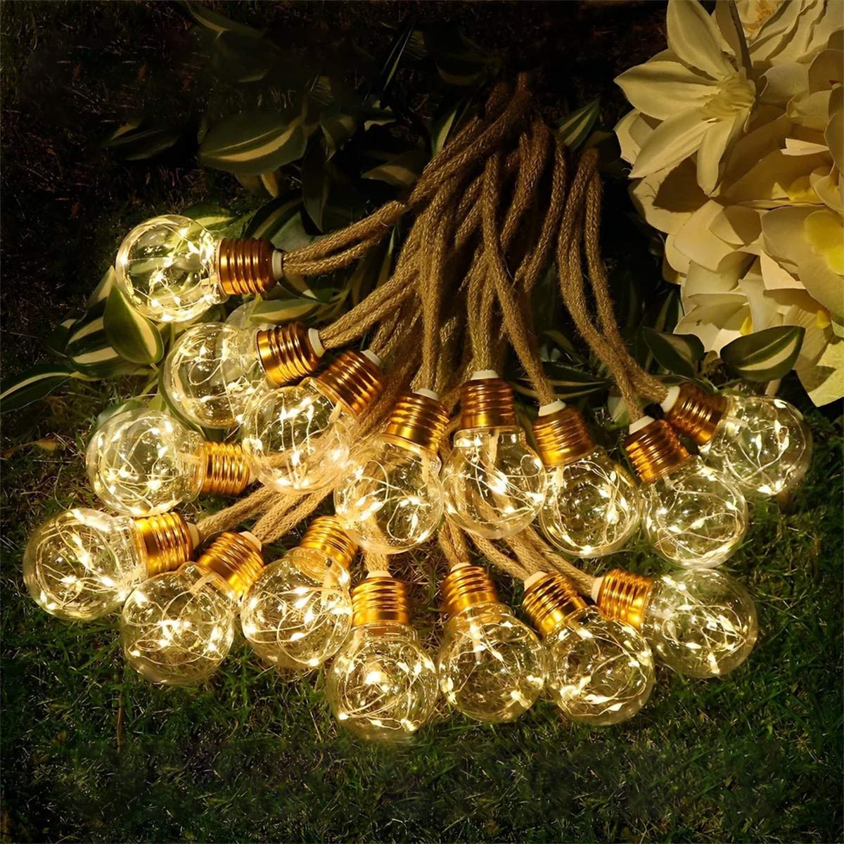 Solar Lichterkette Retro Filament LED IP65 Wasserdicht Warmweiß für Garten Balkon Terrasse und Party Deko - Image 7