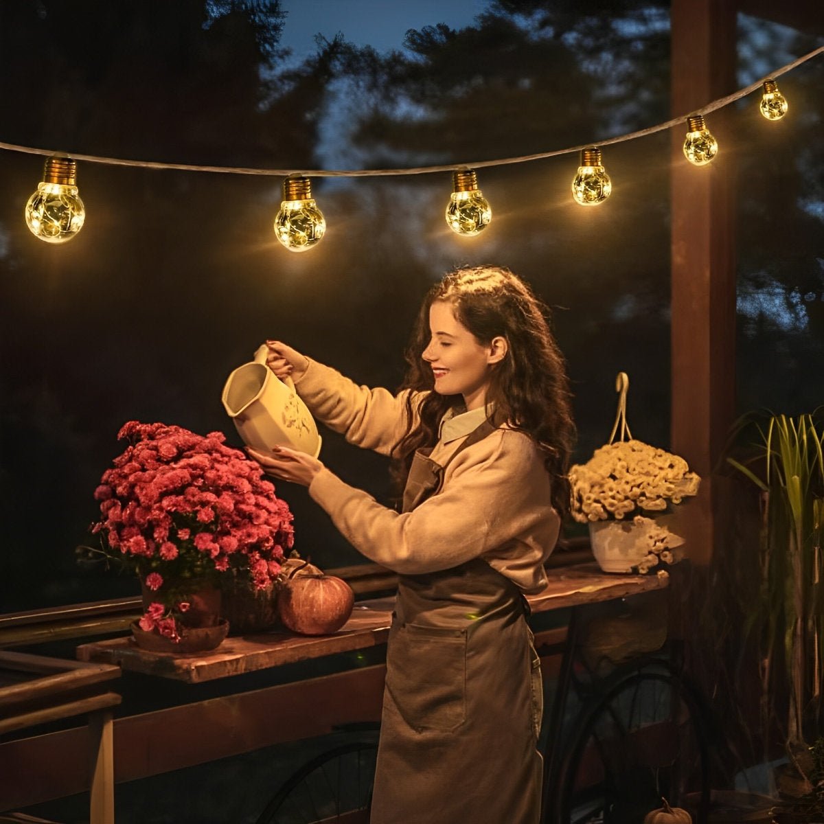 Solar Lichterkette Retro Filament LED IP65 Wasserdicht Warmweiß für Garten Balkon Terrasse und Party Deko - Image 9