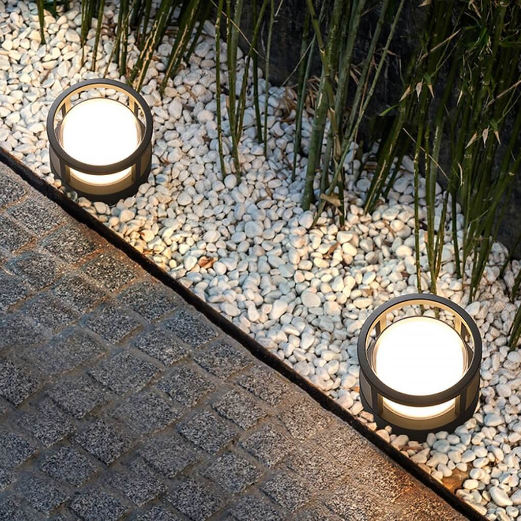 LED Außenleuchte Modern Rund IP65 Wasserdicht Doppelschichtiger Lampenschirm Warmweiß für Gartenweg Terrasse und Einfahrt - Image 4