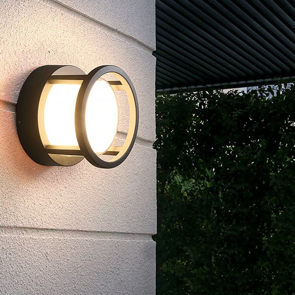 LED Außenleuchte Modern Rund IP65 Wasserdicht Doppelschichtiger Lampenschirm Warmweiß für Gartenweg Terrasse und Einfahrt - Image 7