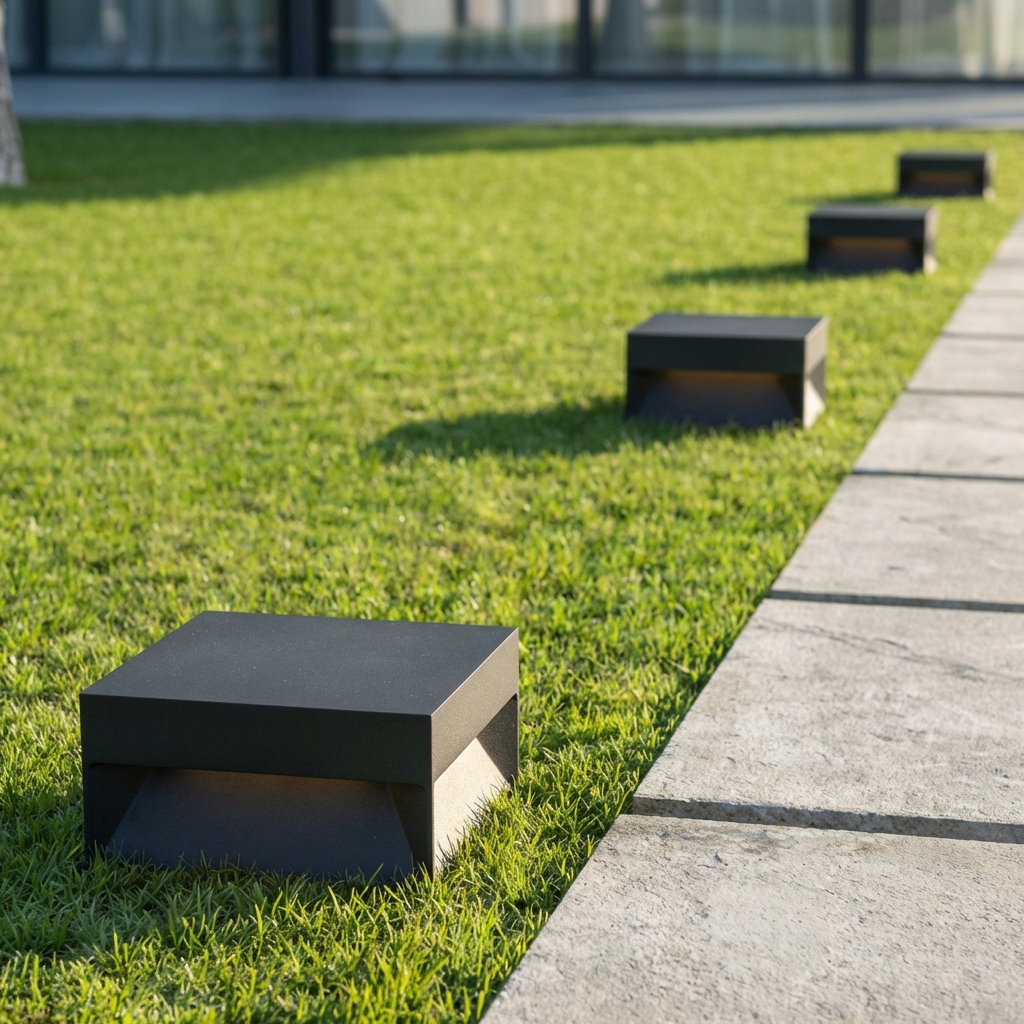 Moderne LED Säulenleuchte Quadratisch aus Edelstahlrahmen Warmweiß IP65 für Terrasse Garten und Einfahrt - Image 2