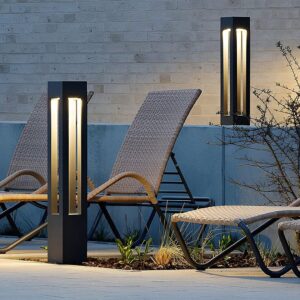 LED Pollerleuchte Außen Warmweiß IP54 aus Aluminium Modern für Gartenweg und Einfahrt Verschiedene Höhen