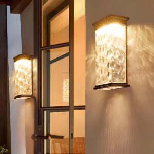 Rechteckige LED Außenwandleuchte IP65 Wasserdicht Modernes Design Warmweiß für Fassade Balkon und Eingangsbereich
