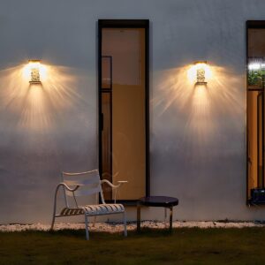 Alternative view of Rechteckige LED Außenwandleuchte IP65 Wasserdicht Modernes Design Warmweiß für Fassade Balkon und Eingangsbereich