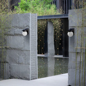 Alternative view of Solar Wandleuchte LED Warmweiß Außen IP65 Wasserdicht für Fassade und Eingangsbereich Modern Schwarz