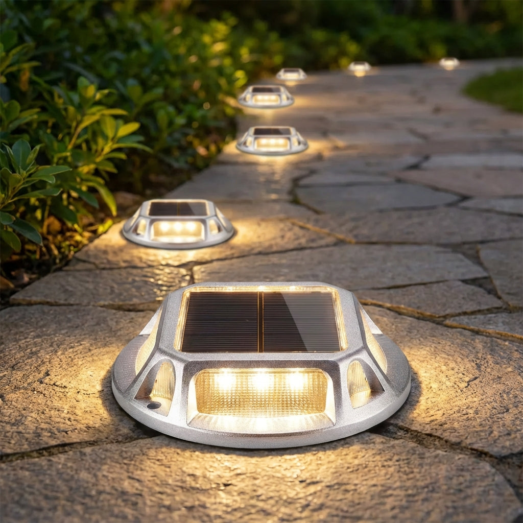 Solar Bodenleuchte LED IP68 Wasserdicht mit Dämmerungssensor Automatisches Ein und Ausschalten für Garten Weg Terrasse und Einfahrt - Image 2