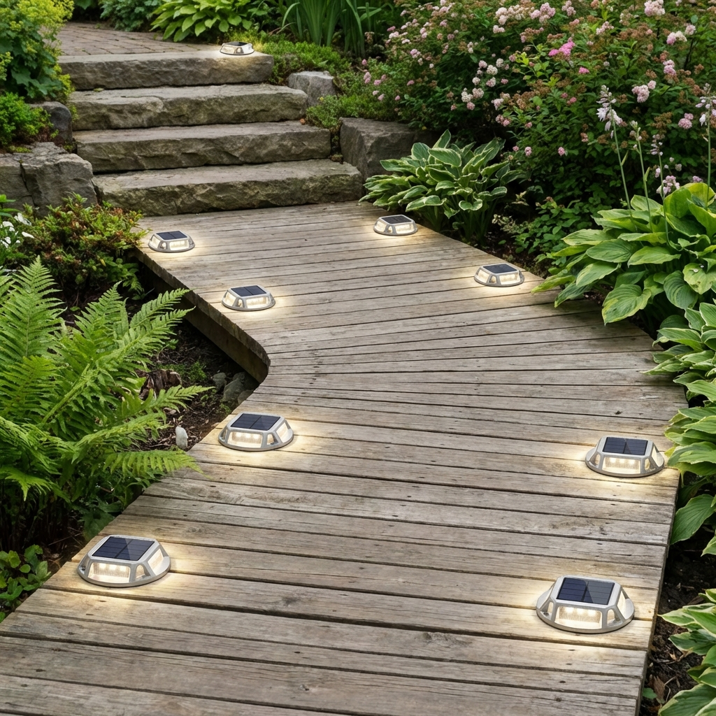 Solar Bodenleuchte LED IP68 Wasserdicht mit Dämmerungssensor Automatisches Ein und Ausschalten für Garten Weg Terrasse und Einfahrt - Image 5