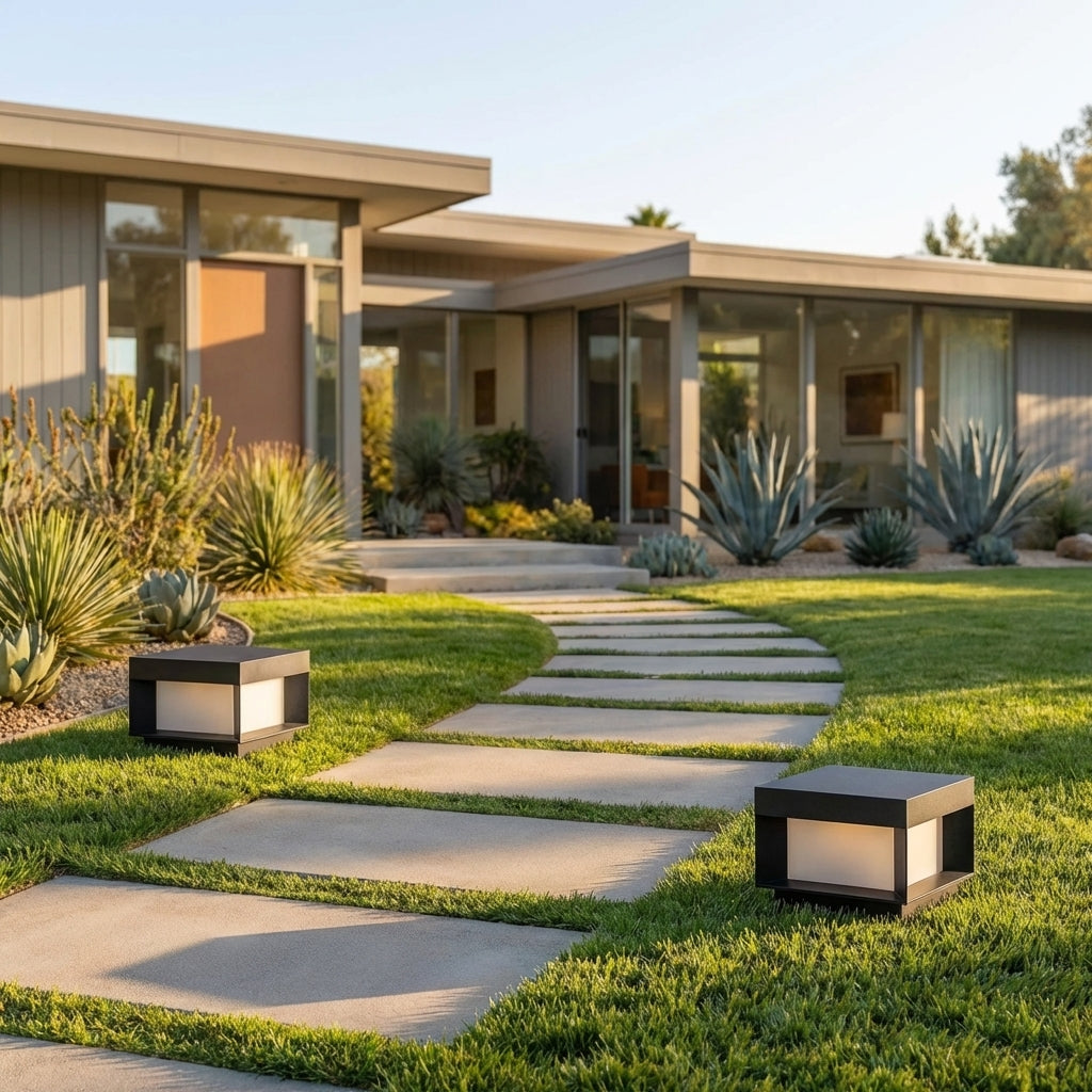 Solar Gartenleuchte LED Außen IP65 Modernes Würfeldesign für Gartenweg und Terrasse mit Edelstahlgehäuse - Image 9