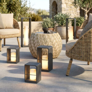 Alternative view of Solar Gartenleuchte LED Warmweiß Außen IP65 Wasserdicht Modern für Terrasse und Balkon in Anthrazit