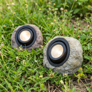Alternative view of Solar Gartenleuchte LED Warmweiß Außen IP65 in Steinoptik mit Lichtsensor für Garten und Einfahrt