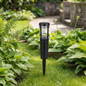 Alternative view of Solar Gartenleuchte LED Warmweiß Außen IP65 mit Dämmerungssensor Modern Schwarz für Wege und Rasen