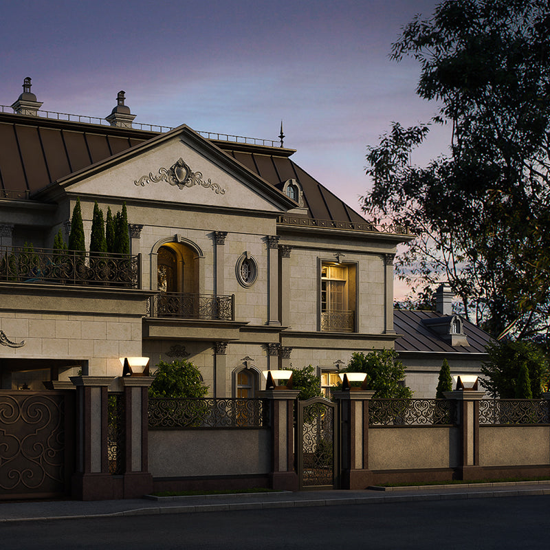 Solar Außenleuchte LED Warmweiß Außen IP65 Wasserdicht Modern für Terrasse und Garten in Schwarz - Image 3