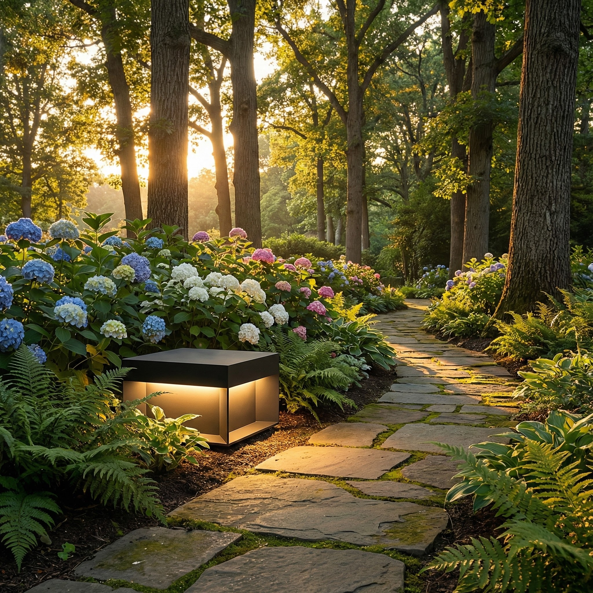 Solar Gartenleuchte LED Außen IP65 Modernes Würfeldesign für Gartenweg und Terrasse mit Edelstahlgehäuse - Image 8