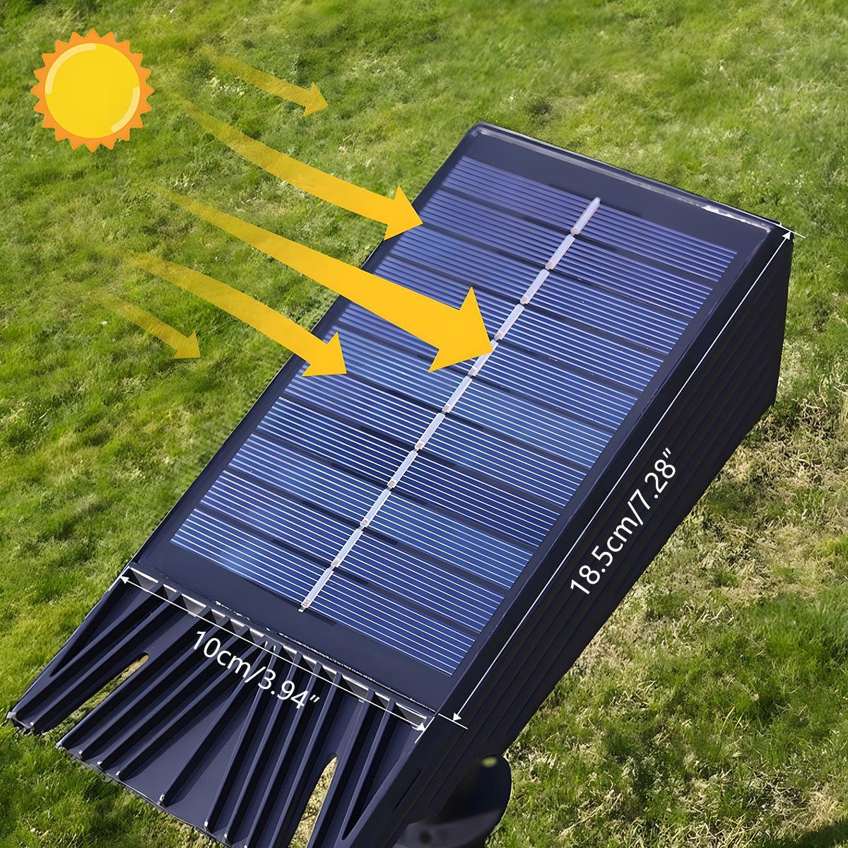 LED Solarstrahler Garten Verstellbares Zoomobjektiv Wetterfest IP65 Warmweiß Energieeffiziente LED-Technologie für Rasen Beete und Fassade - Image 8