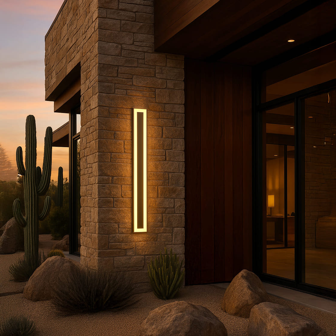 LED Wandleuchte Warmweiß Außen IP65 Dimmbar Minimalistisch für Fassade und Terrasse - Image 2