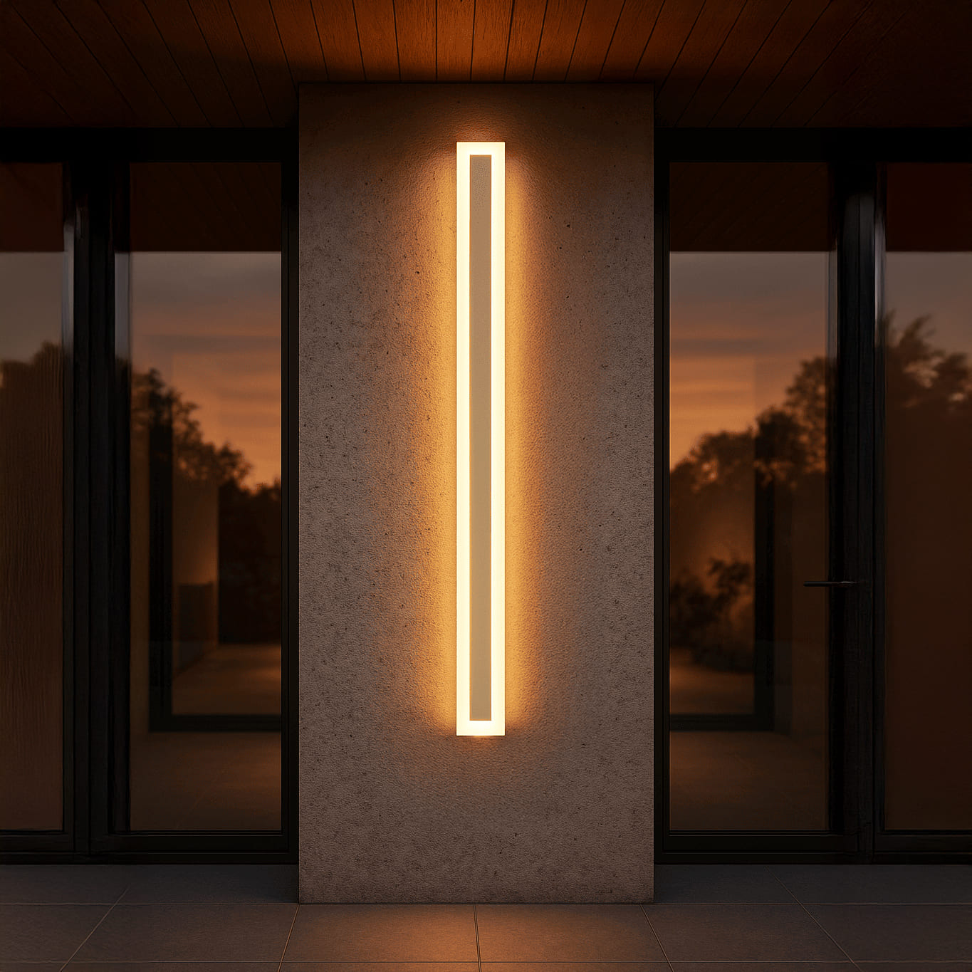 LED Wandleuchte Warmweiß Außen IP65 Dimmbar Minimalistisch für Fassade und Terrasse - Image 3