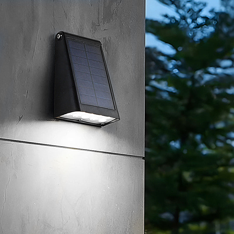 Solar Wandleuchte LED Warmweiß Außen IP65 mit Solarpanel für Fassade und Garten Modern Schwarz - Image 4