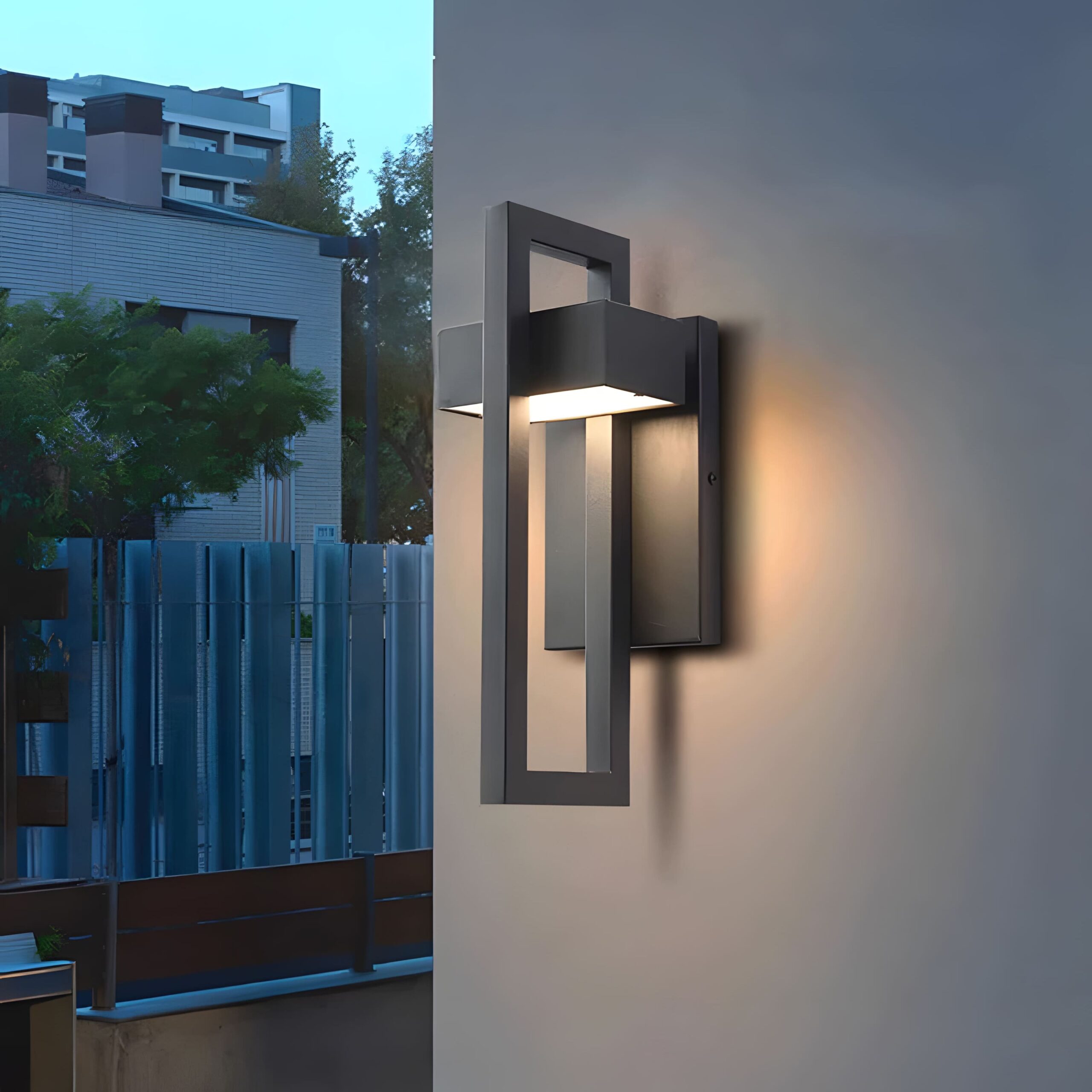 LED Wandleuchte Außen IP65 Aluminium Modern für Fassade und Hauseingang mit indirektem Lichtdesign - Image 5