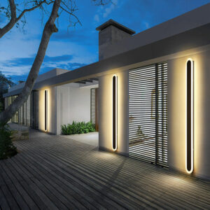 LED Wandleuchte Warmweiß Außen IP65 Wasserdicht aus Schmiedeeisen Modern für Fassade und Terrasse in Schwarz