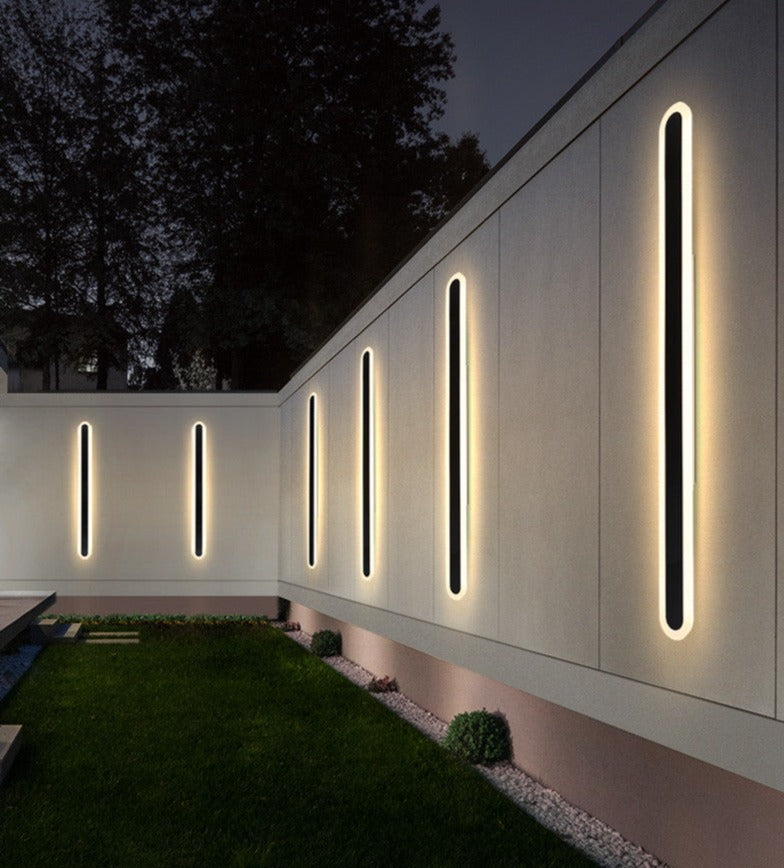 LED Wandleuchte Warmweiß Außen IP65 Wasserdicht aus Schmiedeeisen Modern für Fassade und Terrasse in Schwarz - Image 6