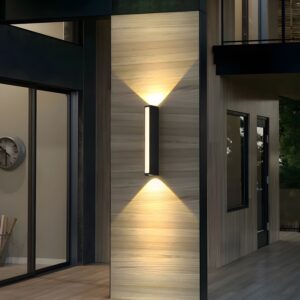 Alternative view of LED Wandleuchte Außen IP65 Aluminium Modern für Fassade und Hauseingang mit Up Down Lichtdesign